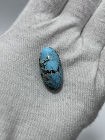 Okyanus Temalı Doğal Kabaşon Firuze Taşı 28 Karat - Turkuaz Taşı 5,62 Gram