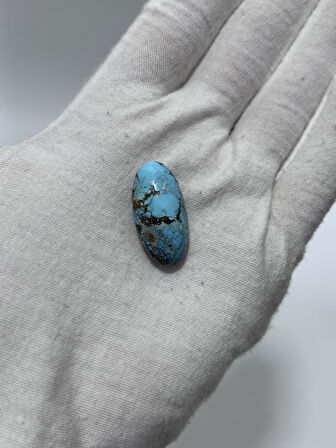 Okyanus Temalı Doğal Kabaşon Firuze Taşı 28 Karat - Turkuaz Taşı 5,62 Gram