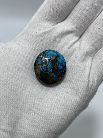 Okyanus Temalı Doğal Kabaşon Firuze Taşı 74,4 Karat - Turkuaz Taşı 14,89 Gram