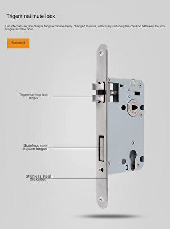 Minkingden 9903 Minimalist Sessiz Kapı Kolu Kilit Seti 
