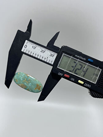 Okyanus Temalı Doğal Kabaşon Firuze Taşı 23,8 Karat - Turkuaz Taşı 4,77 Gram