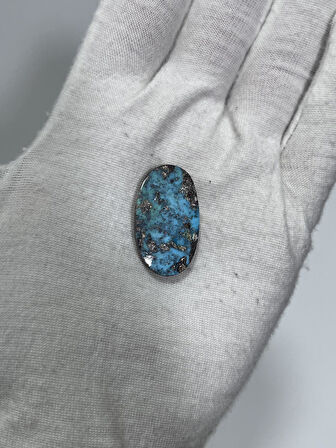 Okyanus Temalı Doğal Kabaşon Firuze Taşı 20 Karat - Turkuaz Taşı 4 Gram