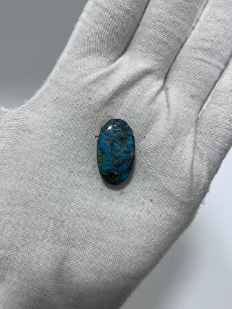 Okyanus Temalı Doğal Kabaşon Firuze Taşı 20,2 Karat - Turkuaz Taşı 4,04 Gram
