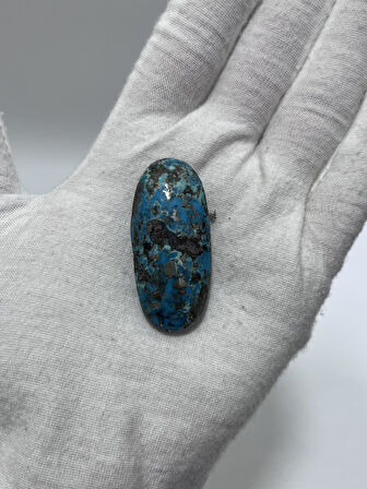 Okyanus Temalı Doğal Kabaşon Firuze Taşı 79,5 Karat - Turkuaz Taşı 15,91 Gram