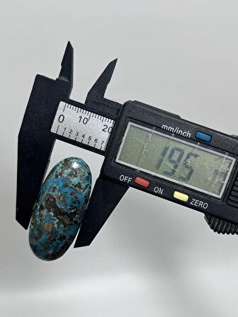 Okyanus Temalı Doğal Kabaşon Firuze Taşı 79,5 Karat - Turkuaz Taşı 15,91 Gram