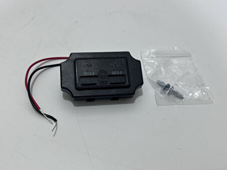 Type-C USB 2 Portlu Araç Şarj Soketi Adaptörü 12V-24V (Model 2)