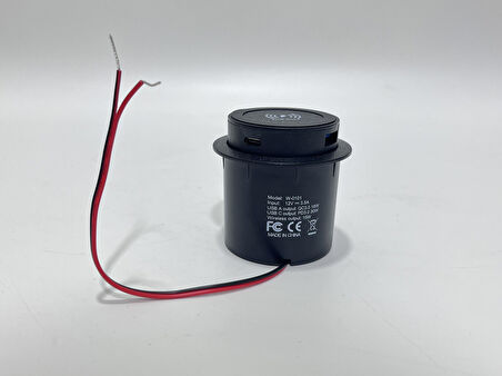 W-0101 Kablosuz Type-C USB Portlu Araç Şarj Soketi Adaptörü 12V-24V 