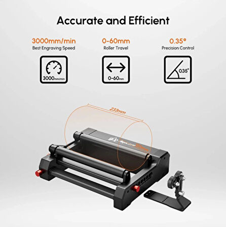 AlgoLaser Rotary Roller RR2 Lazer Gravür İçin Döner Aparat