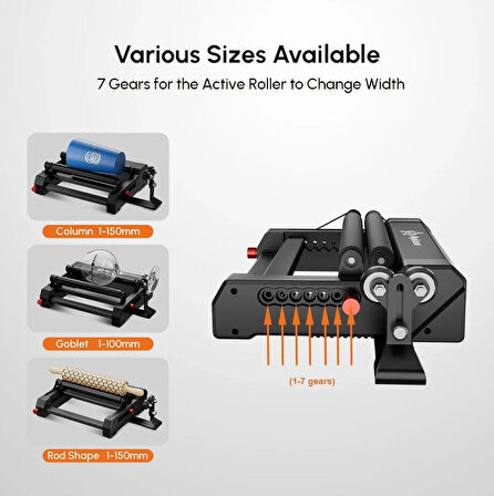 AlgoLaser Rotary Roller RR2 Lazer Gravür İçin Döner Aparat