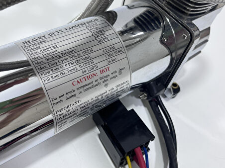 YF656-2 Air Süspansiyon Hava Kompresörü 24V 300Psi