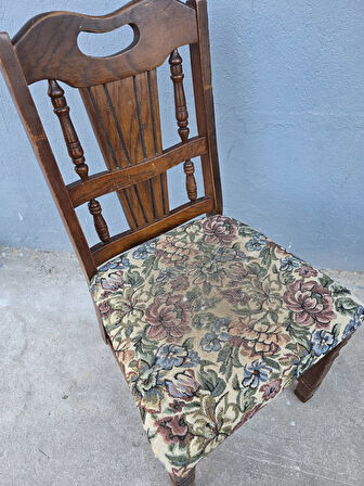 Vintage Masif Ahşap Yemek Sandalye (1 Adet) AC03