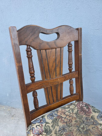 Vintage Masif Ahşap Yemek Sandalye (1 Adet) AC03