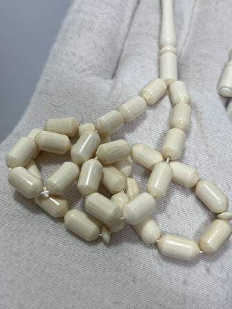 Kesme Fildişi Tesbih 12,58 Gram - Koleksiyonluk Fil Dişi Tespih