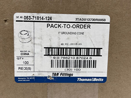 Thomas & Betts 053-71814-124 1'' Çelik Topraklama Konisi (100 Adet)
