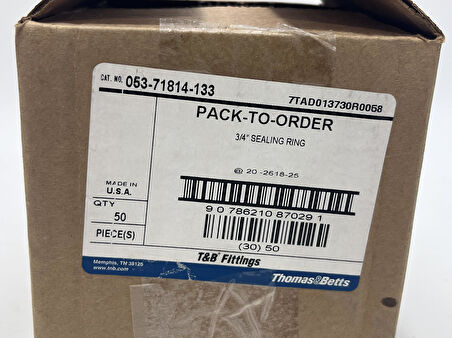 Thomas & Betts 053-71814-133 3/4'' Mavi Sızdırmazlık Contası (50 Adet)