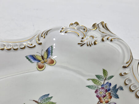 Herend 7514 El Boyama Porselen Meyve Servis Tabağı 