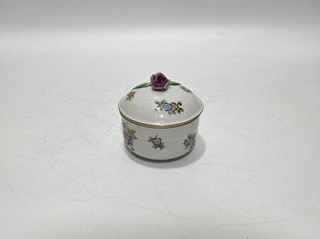 Herend 663 El Boyama Porselen Şekerlik