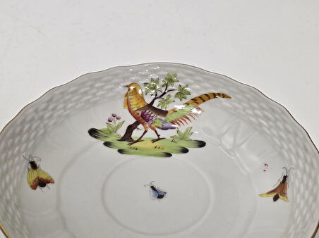 Herend 1726-1 El Boyama Porselen Çay Fincan Tabağı 
