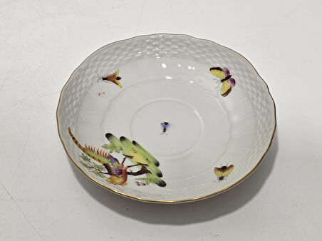 Herend 1726-1 El Boyama Porselen Çay Fincan Tabağı 