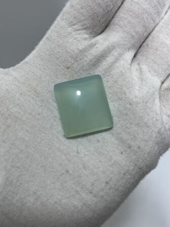 Kabaşon Kesim Doğal Aqua Kalsedon Taşı 39,7 Karat
