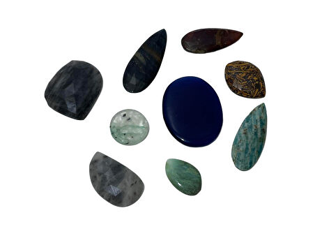 Kabaşon Kesim Kuvars Doğal Taş 26 Gram Lot 15