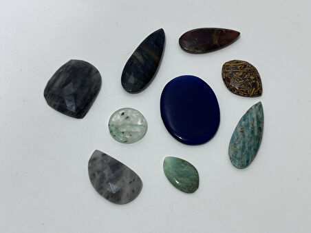 Kabaşon Kesim Kuvars Doğal Taş 26 Gram Lot 15