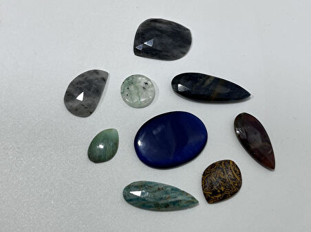 Kabaşon Kesim Kuvars Doğal Taş 26 Gram Lot 15