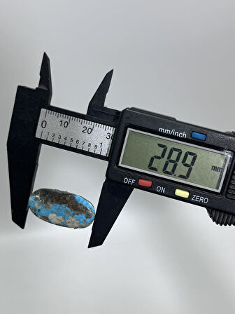 Okyanus Temalı Doğal Kabaşon Firuze Taşı 24,5 Karat - Turkuaz Taşı 4,93 Gram