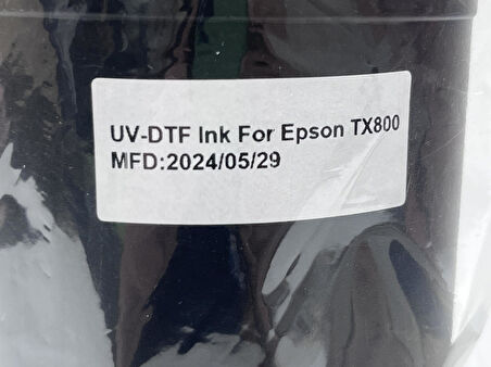 Epson TX800 Uyumlu UV-DTF Mürekkep 1000Ml Cyan (29/05/2024 Tarihli)