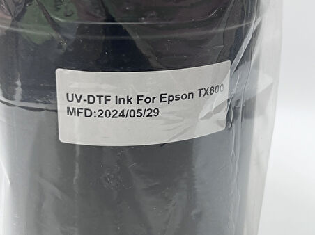 Epson TX800 Uyumlu UV-DTF Mürekkep 1000Ml Black (29/05/2024 Tarihli)