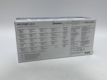 Ansell 94-242, MICROFLEX Antisatik Siyah Nitril Eldiven L Beden (100’lü Paket)