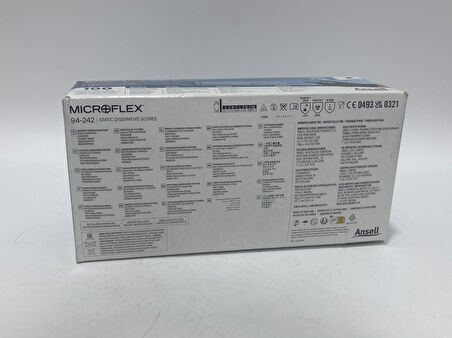 Ansell 94-242, MICROFLEX Antisatik Siyah Nitril Eldiven M Beden (100’lü Paket)