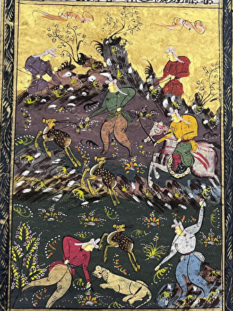 Sonsuzluk Sürüsü Adlı El Yapımı Minyatür Resim 28x17,5 cm