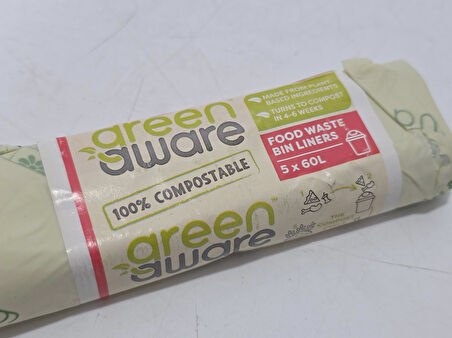 GreenAware Kompostlanabilir Poşet 60L (10 Adet)