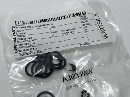 Wartsila Sulzer RTA62U Dizel Makine Conta D12x2mm (28 Adet)