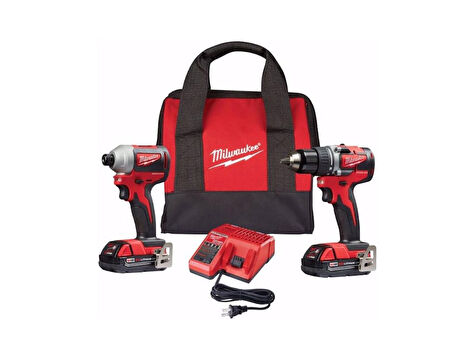 Milwaukee 2892-22CT M18 Fırçasız 2'li Akülü Matkap ve Vidalama Set