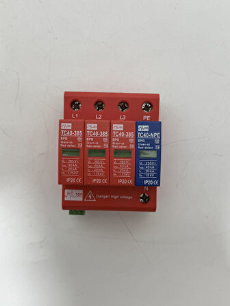 Spd Aşırı Gerilim Koruyucu Trifaze Parafudr 385V 40kA 4P