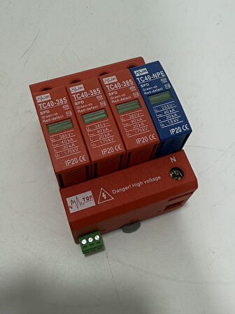 Spd Aşırı Gerilim Koruyucu Trifaze Parafudr 385V 40kA 4P