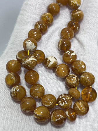 Doğal Kaya Damla Kehribar Tesbih 32lik 13,43 Gram