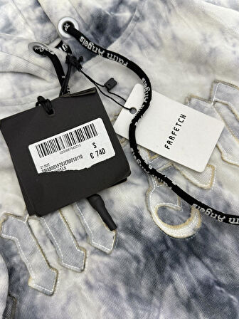 Palm Angels FW20 Tie‑Dye Gothic Logo Hoodie Sweatshirt S Beden 