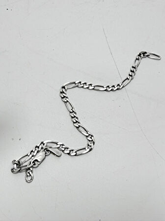 Zincir Motifli 925 Ayar Gümüş Bileklik 3,85mm 4,5 Gram