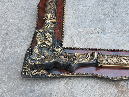 Dekoratif İşlemeli Ahşap Çerçeve 124x73 cm 014