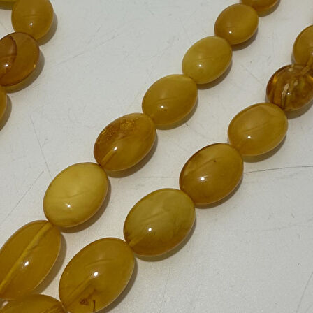 Doğal Kaya Damla Kehribar Tesbih 31lik 54,50 Gram