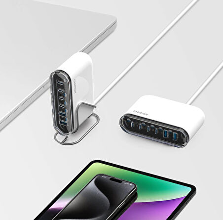 Momax 1-Charge Flow+ 6-Port GaN Çoklu Şarj Aleti 120W