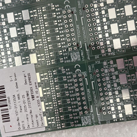 52718646 PCB Elektronik Devre Kartı 105x70mm 40 Adet