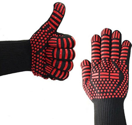 Yüksek Sıcaklık Dayanıklı Barbekü Fırın Eldiveni 32cm (1 Adet)