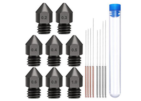 Ender 3 5 Nozzle ve Temizleme Seti 16 Parça  