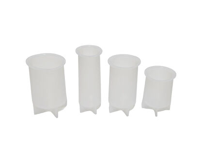 Silindir 3D Silikon Mum Kalıbı 4 Parça  