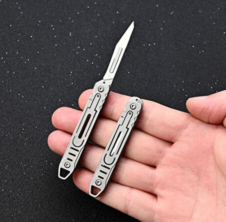 Katlanabilir Mini Neşter 11 Numara (10 Adet Yedek Bıçaklı)