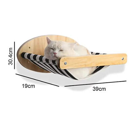 CW372-003 Duvara Monte Bezli Kedi Hamağı 39x30x19cm (1 Adet)